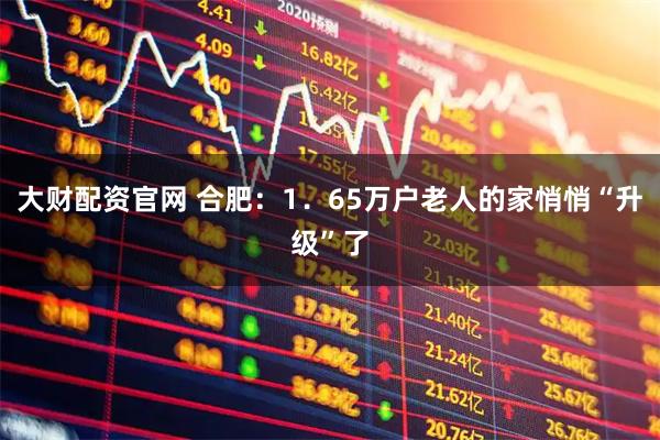 大财配资官网 合肥：1．65万户老人的家悄悄“升级”了