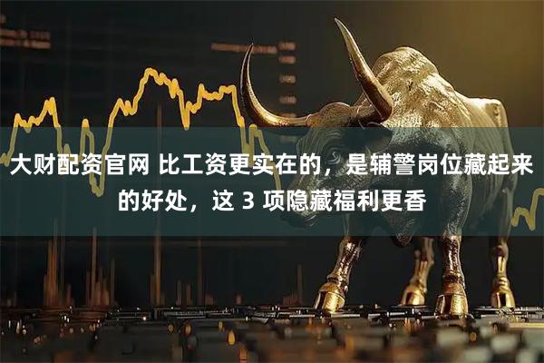 大财配资官网 比工资更实在的，是辅警岗位藏起来的好处，这 3 项隐藏福利更香